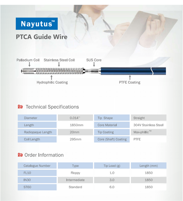 PTCA guide wire